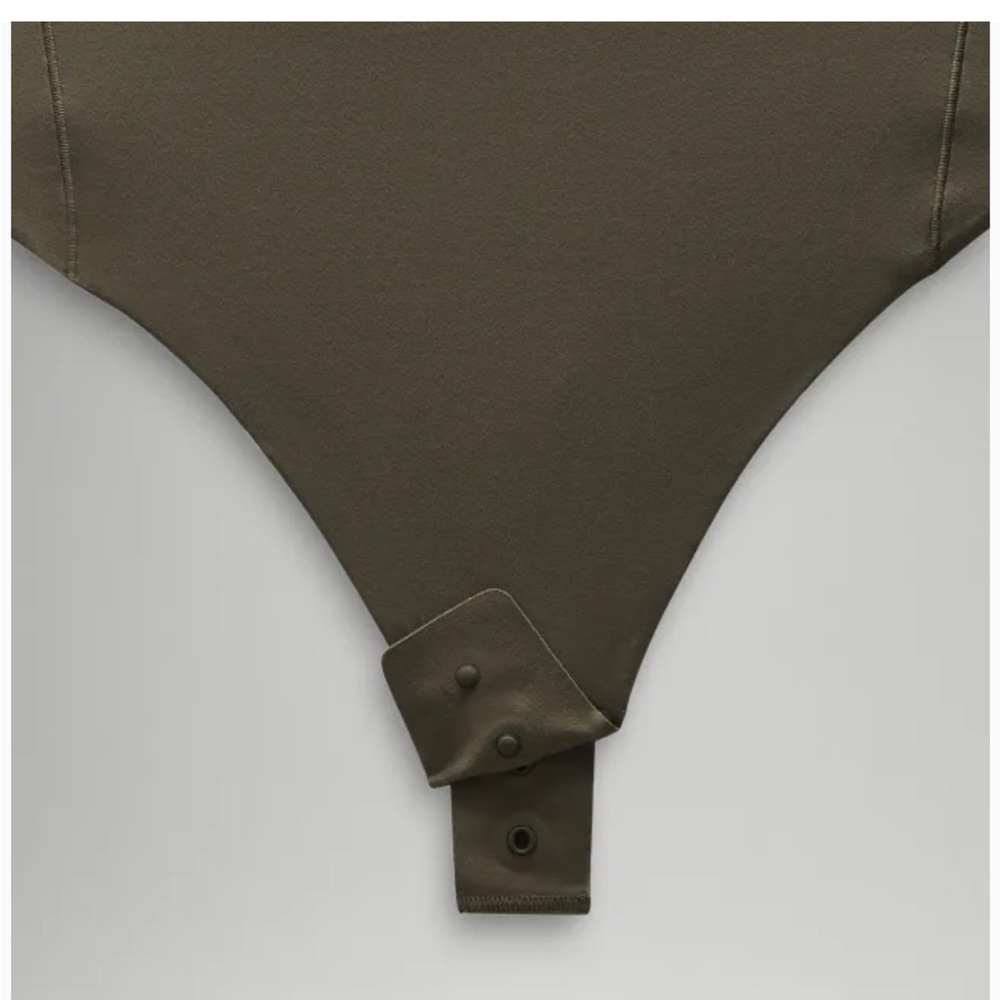 lululemon Wundermost Army Green Square Neck Bodysuit - Picture 3 of 6